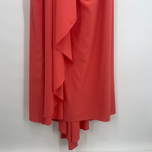 Badgley Mischka Coral Strapless Evening Gown Size 6 - Picture 4 of 14
